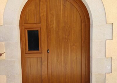 Puerta de entrada PVC madera