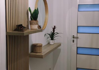 Puerta de entrada aluminio vidrio Sils